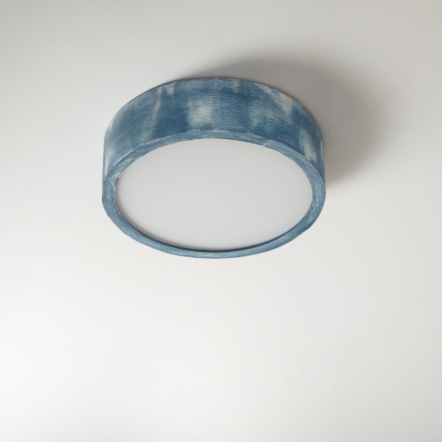 Brilagi - Stropna svjetiljka PINO 1xE27/15W/230V borovina/plava, promjer 27,5 cm