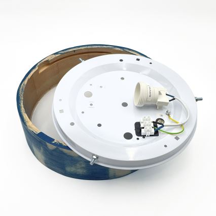 Brilagi - Stropna svjetiljka PINO 1xE27/15W/230V borovina/plava, promjer 27,5 cm