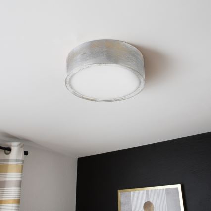 Brilagi - Stropna svjetiljka PINO 1xE27/15W/230V borovina/srebrna Ø 27,5 cm