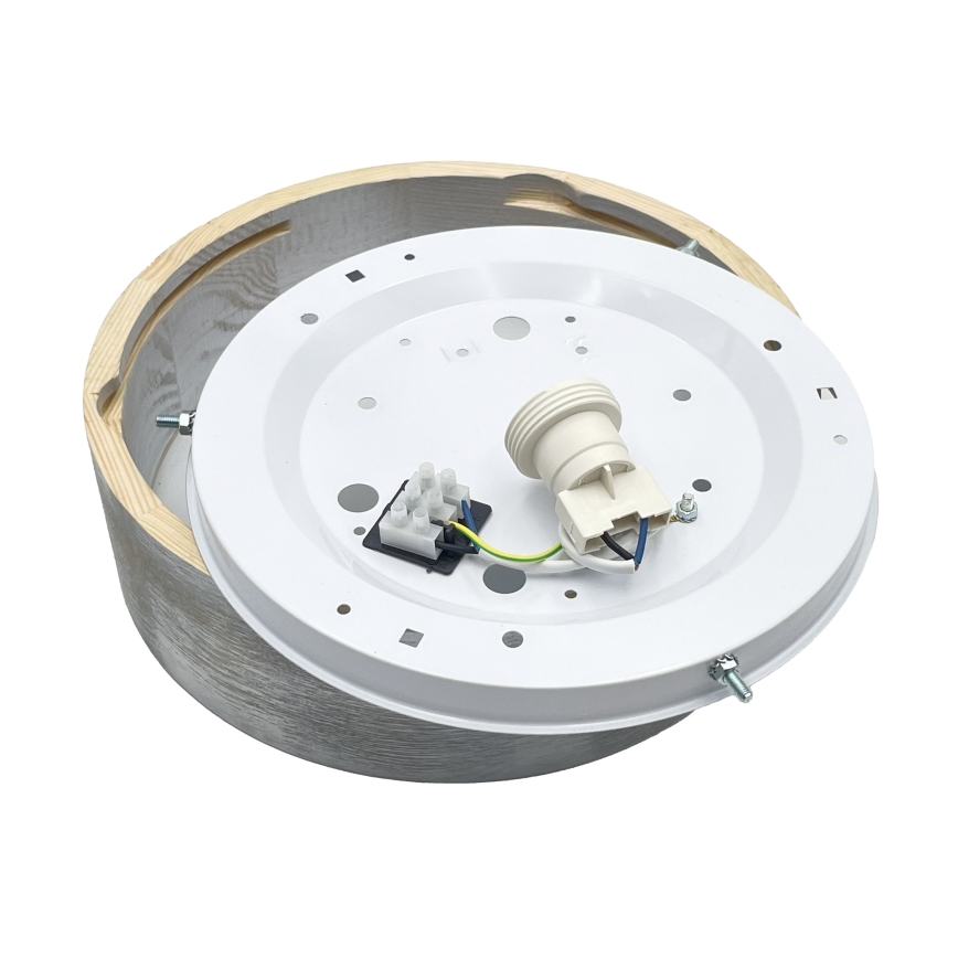 Brilagi - Stropna svjetiljka PINO 1xE27/15W/230V borovina/srebrna Ø 27,5 cm