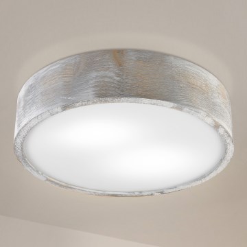 Brilagi - Stropna svjetiljka PINO 2xE27/15W/230V borovina/srebrna Ø 37,5 cm