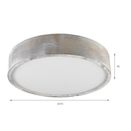 Brilagi - Stropna svjetiljka PINO 2xE27/15W/230V borovina/srebrna Ø 37,5 cm