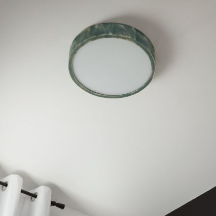 Brilagi - Stropna svjetiljka PINO 2xE27/15W/230V borovina/zelena, promjera 37,5 cm