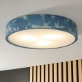 Brilagi - Stropna svjetiljka PINO 3xE27/15W/230V borovina/plava Ø 47,5 cm