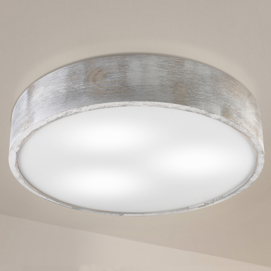 Brilagi - Stropna svjetiljka PINO 3xE27/15W/230V borovina/srebrna promjer 47,5 cm