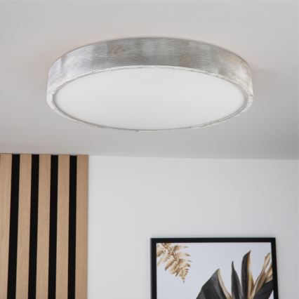 Brilagi - Stropna svjetiljka PINO 3xE27/15W/230V borovina/srebrna promjer 47,5 cm