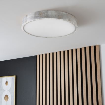 Brilagi - Stropna svjetiljka PINO 3xE27/15W/230V borovina/srebrna promjer 47,5 cm