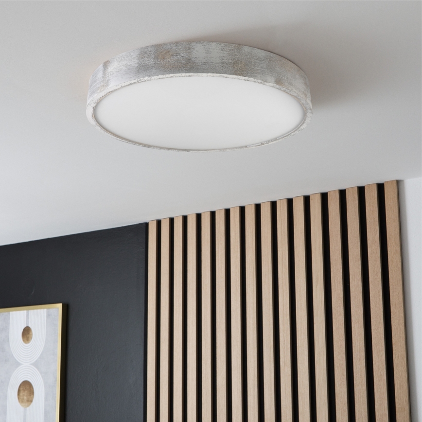 Brilagi - Stropna svjetiljka PINO 3xE27/15W/230V borovina/srebrna promjer 47,5 cm