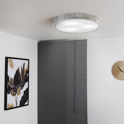 Brilagi - Stropna svjetiljka PINO 3xE27/15W/230V borovina/srebrna promjer 47,5 cm