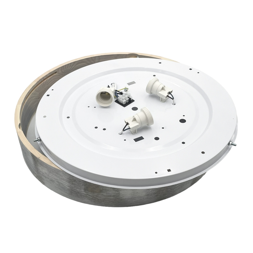 Brilagi - Stropna svjetiljka PINO 3xE27/15W/230V borovina/srebrna promjer 47,5 cm