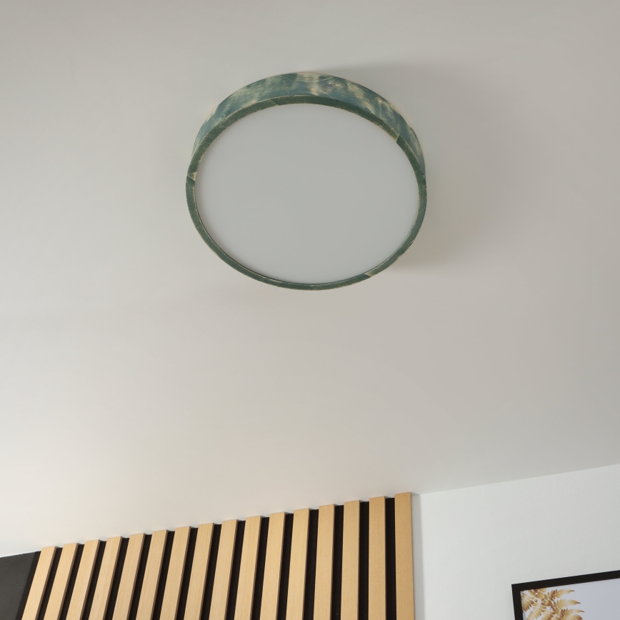 Brilagi - Stropna svjetiljka PINO 3xE27/15W/230V borovina/zelena pr. 47,5 cm