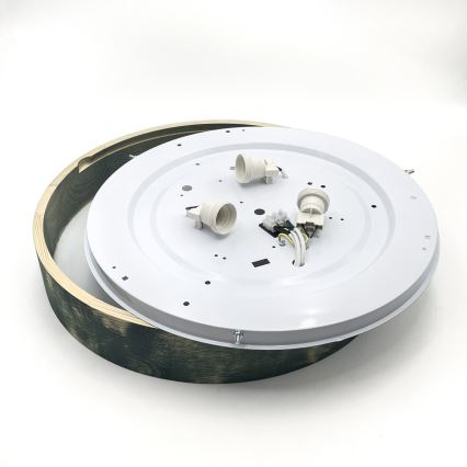 Brilagi - Stropna svjetiljka PINO 3xE27/15W/230V borovina/zelena pr. 47,5 cm