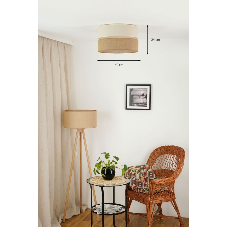 Brilagi - Stropna svjetiljka ROYAL YUTE 1xE27/15W/230V promjer 40 cm bež/krema