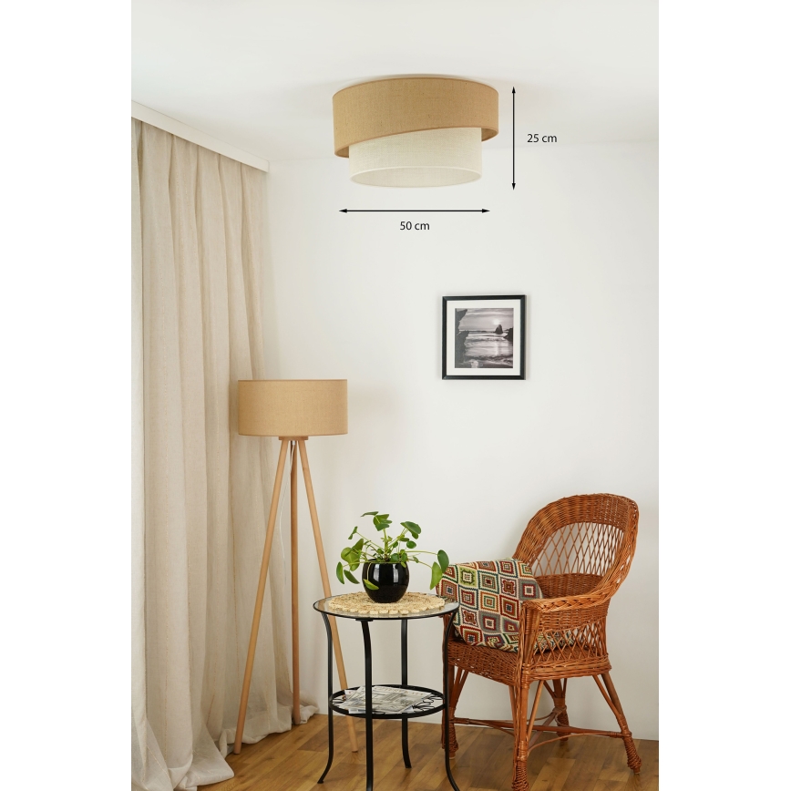 Brilagi - Stropna svjetiljka SHINE 1xE27/15W/230V pr. 50 cm bež/krem