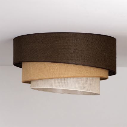 Brilagi - Stropna svjetiljka TRIO 3xE27/60W/230V, promjer 60 cm, smeđa/bež/bijela