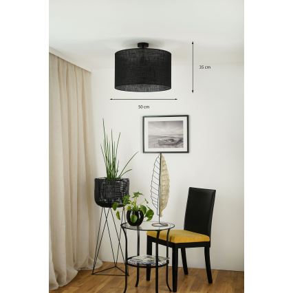 Brilagi - Stropna svjetiljka TUBES ROLLER 1xE27/15W/230V promjera 50 cm crna