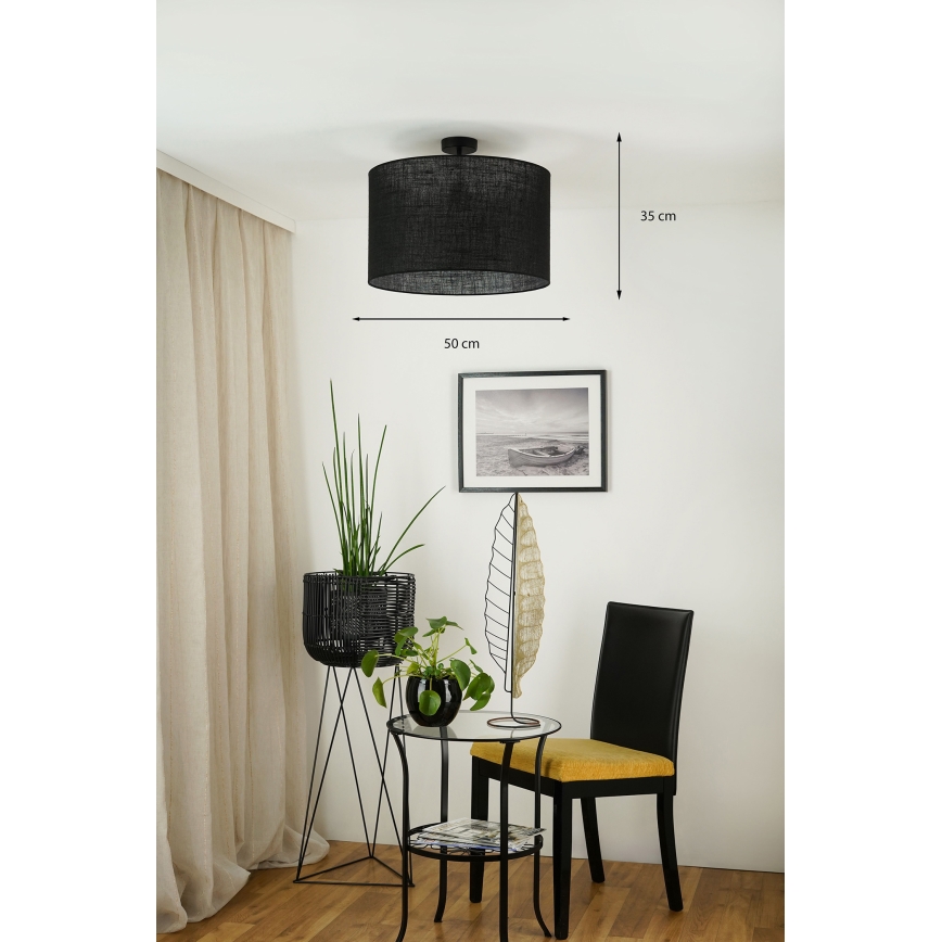 Brilagi - Stropna svjetiljka TUBES ROLLER 1xE27/15W/230V promjera 50 cm crna