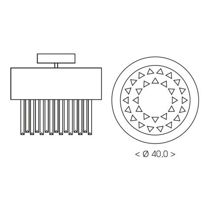 Brilagi - Stropna svjetiljka VERVE 4xE14/40W/230V Ø 40 cm zlatna