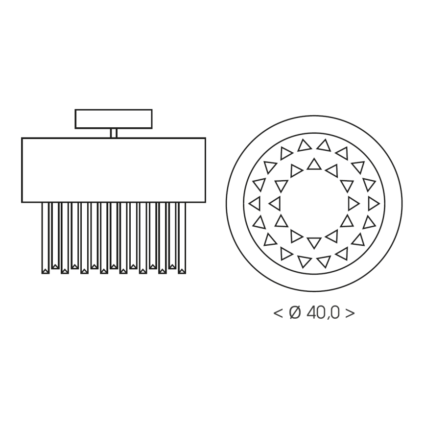 Brilagi - Stropna svjetiljka VERVE 4xE14/40W/230V Ø 40 cm zlatna