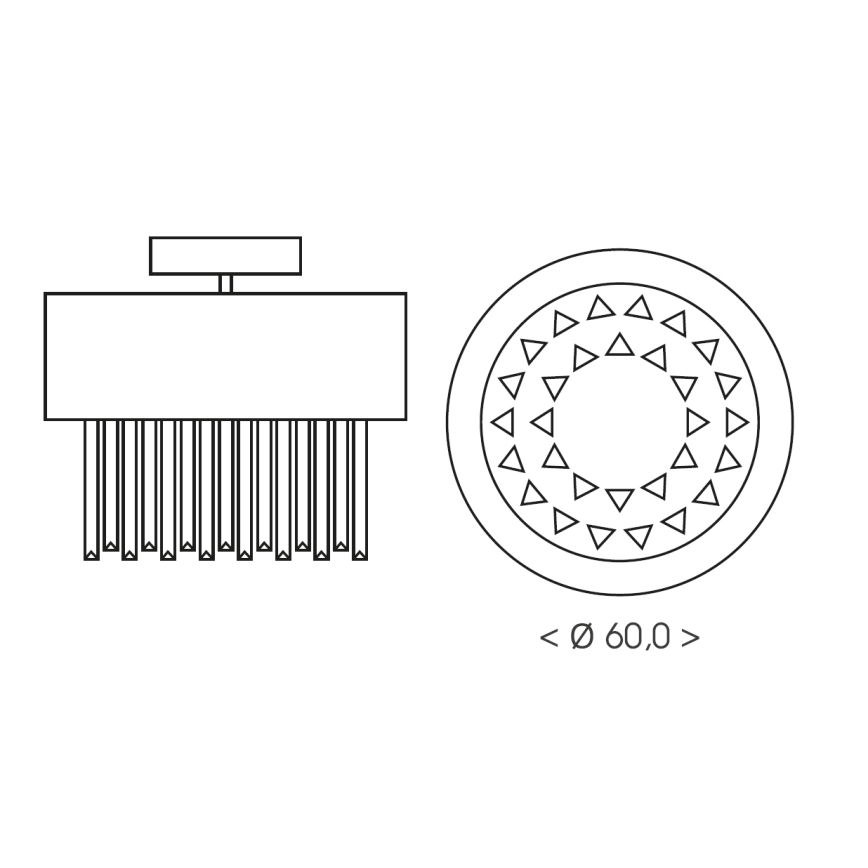 Brilagi - Stropna svjetiljka VERVE 6xE14/40W/230V Ø 60 cm crna