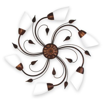 BRILAGI - Stropna svjetiljka WILLOW 6xE27/40W/230V promjer 75 cm brončana