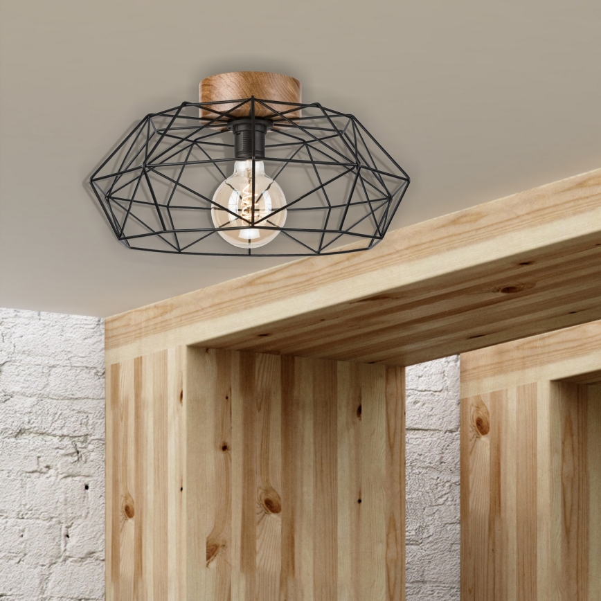 Brilagi - Stropna svjetiljka WOODY BASKET 1xE27/60W/230V hrast