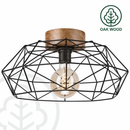 Brilagi - Stropna svjetiljka WOODY BASKET 1xE27/60W/230V hrast