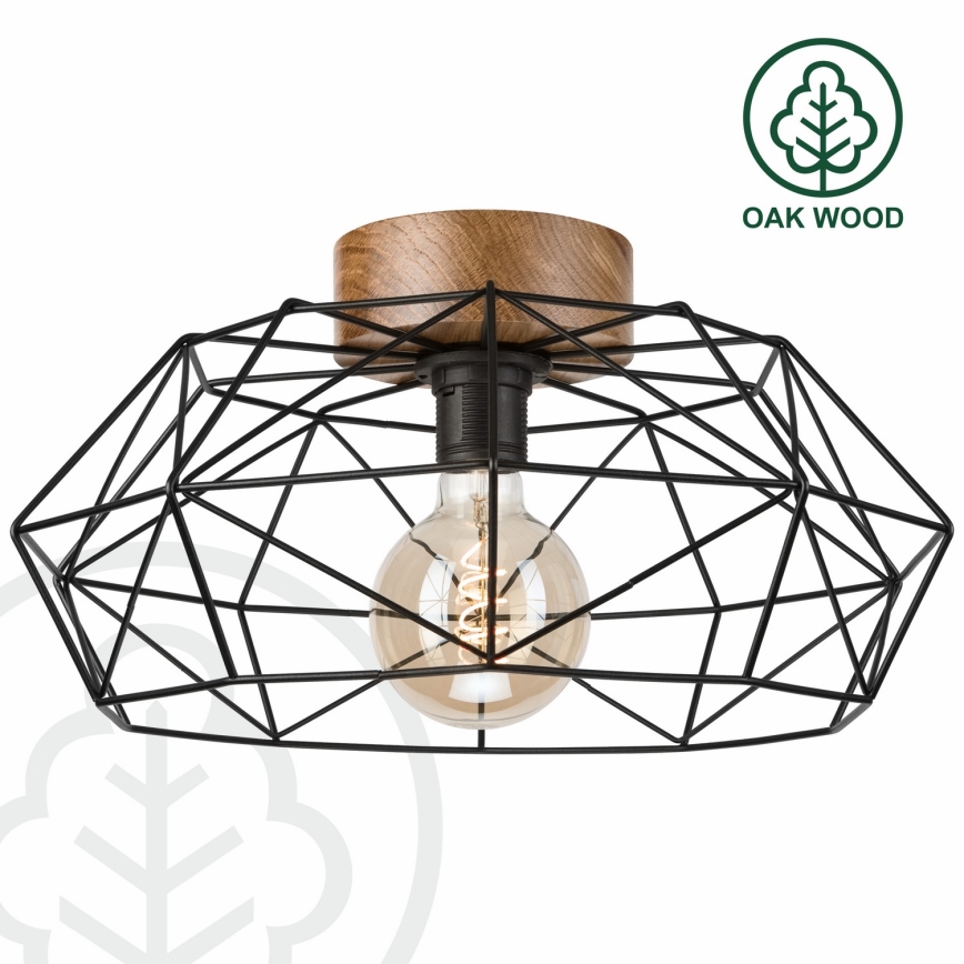 Brilagi - Stropna svjetiljka WOODY BASKET 1xE27/60W/230V hrast