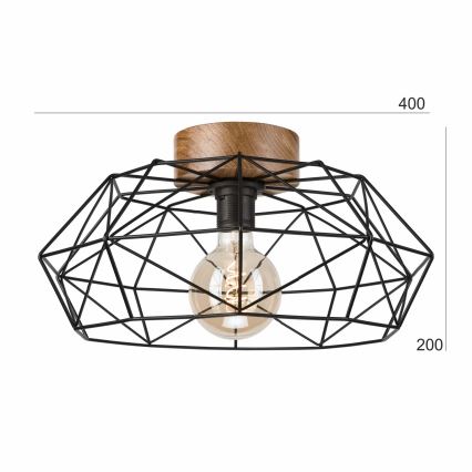Brilagi - Stropna svjetiljka WOODY BASKET 1xE27/60W/230V hrast