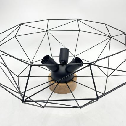 Brilagi - Stropna svjetiljka WOODY BASKET 3xE27/60W/230V, promjer 60 cm, hrast