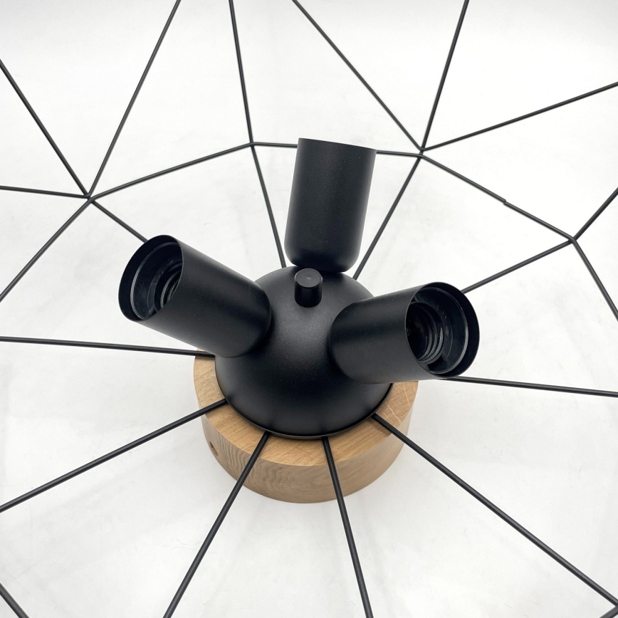 Brilagi - Stropna svjetiljka WOODY BASKET 3xE27/60W/230V, promjer 60 cm, hrast