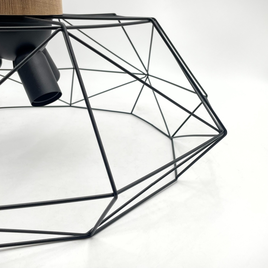 Brilagi - Stropna svjetiljka WOODY BASKET 3xE27/60W/230V, promjer 60 cm, hrast