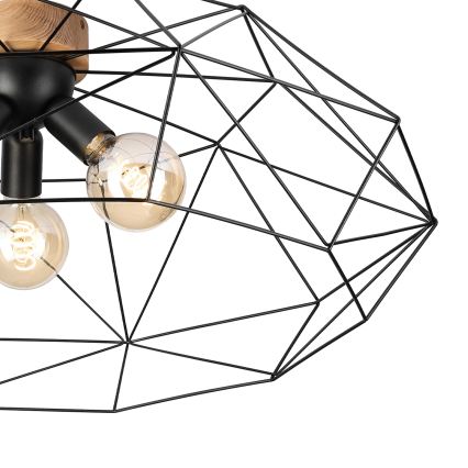 Brilagi - Stropna svjetiljka WOODY BASKET 3xE27/60W/230V Ø 80 cm hrast