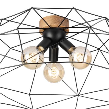 Brilagi - Stropna svjetiljka WOODY BASKET 3xE27/60W/230V Ø 80 cm hrast