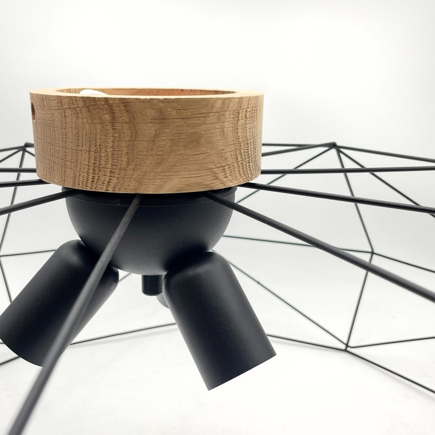 Brilagi - Stropna svjetiljka WOODY BASKET 3xE27/60W/230V Ø 80 cm hrast