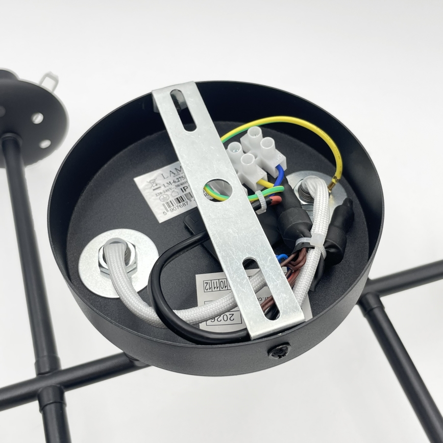 Brilagi - Stropna svjetiljka za površinsku montažu MALONY 6xE14/20W/230V crna