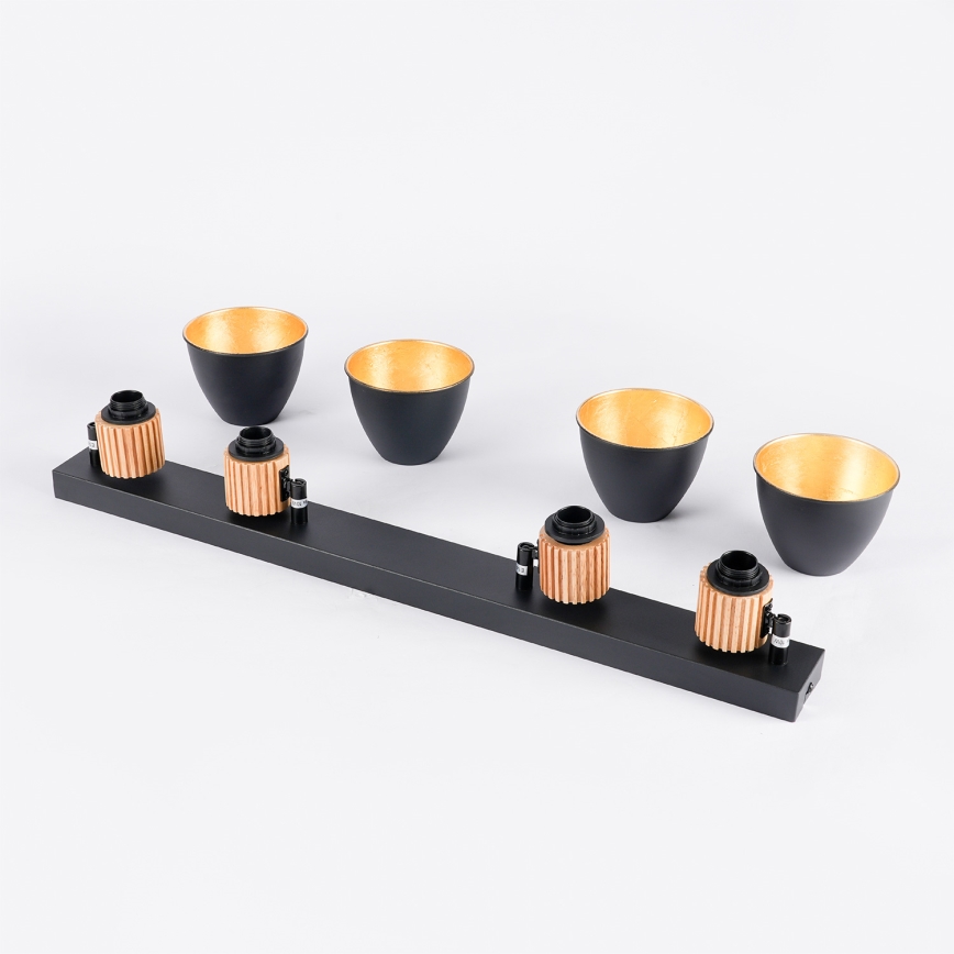 Brilagi - Stropna točkasta svjetiljka ODENSE 4xE14/10W/230V drvo/crna