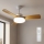 Brilagi - stropni LED ventilator s prigušivanjem LED/34W/230V 3000-6500K pr. 106 cm bijela/smeđa + daljinski upravljač