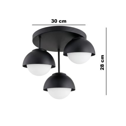 BRILAGI - Stropni luster COSMO 3xE27/60W/230V crni