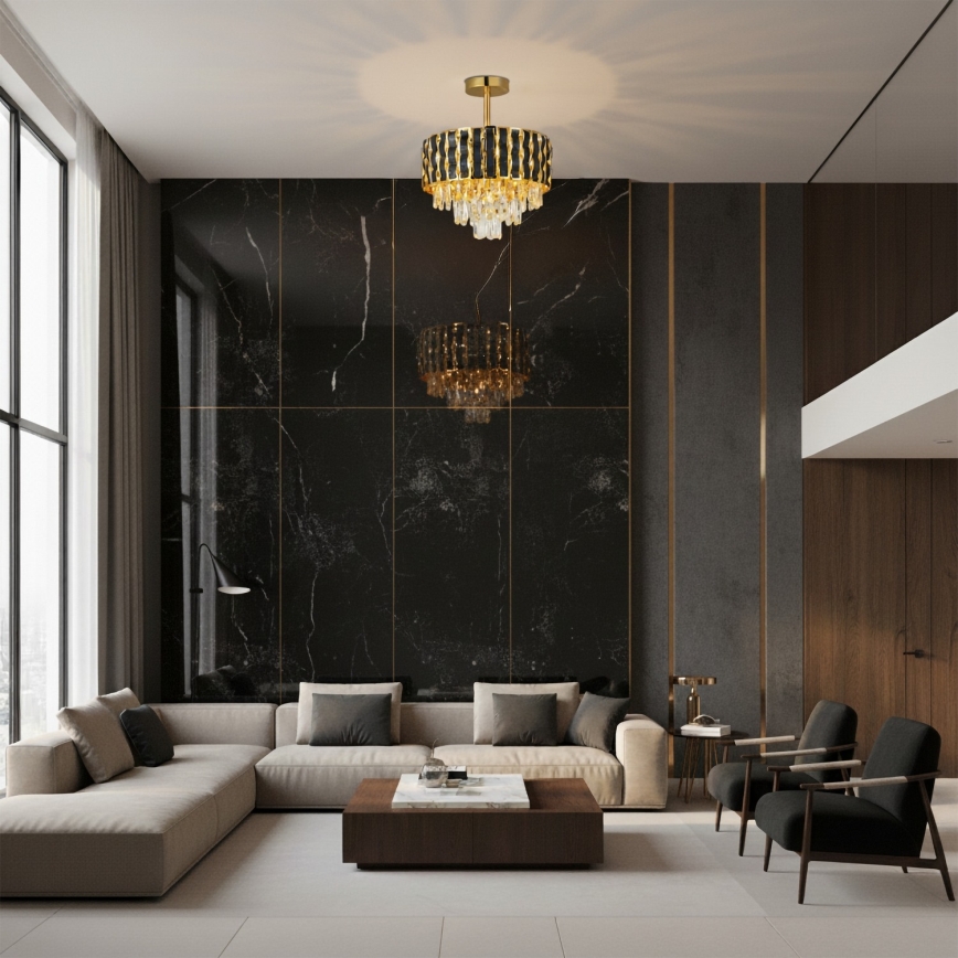 Brilagi - Stropni luster CRISTAL za površinsku montažu 5xE14/40W/230V, Ø 38 cm