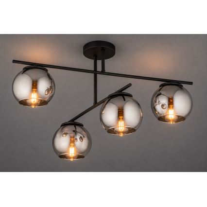 BRILAGI - Stropni luster DIOR 4xE27/60W/230V crna/dimno siva