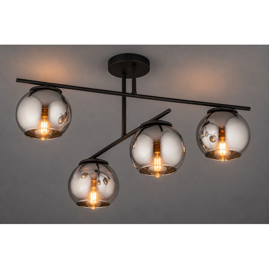 BRILAGI - Stropni luster DIOR 4xE27/60W/230V crna/dimno siva