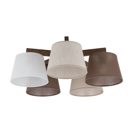 Brilagi - Stropni luster LATTE 5xE27/15W/230V borovina/mix