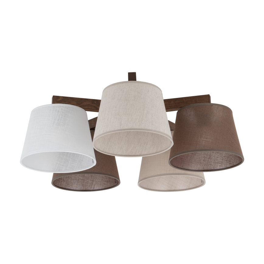 Brilagi - Stropni luster LATTE 5xE27/15W/230V borovina/mix