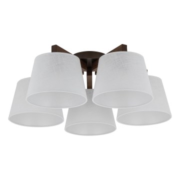 Brilagi - Stropni luster LATTE 5xE27/60W/230V borovina/bijela
