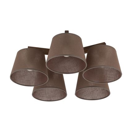 Brilagi - Stropni luster LATTE 5xE27/60W/230V borovina/smeđa