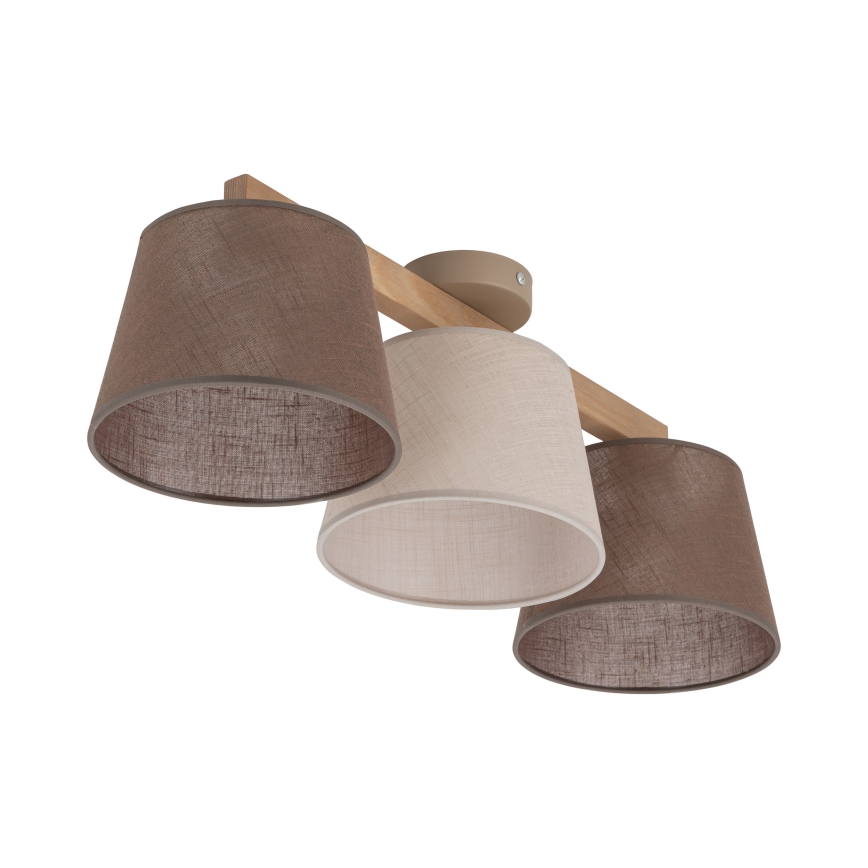 Brilagi - Stropni luster LATTE SABIA 3xE27/15W/230V borovina/mix