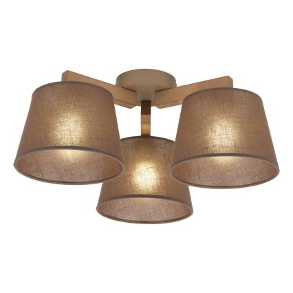 Brilagi - Stropni luster LATTE SABIA 3xE27/15W/230V borovina/smeđa