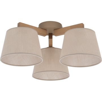 Brilagi - Stropni luster LATTE SABIA 3xE27/60W/230V borovina/bež