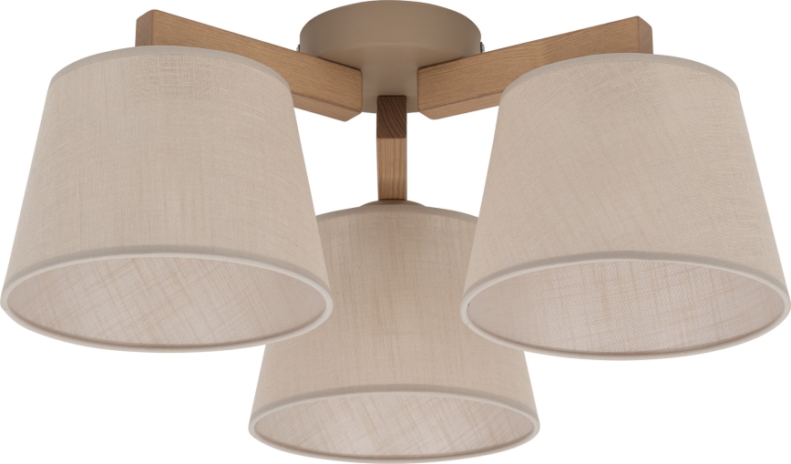 Brilagi - Stropni luster LATTE SABIA 3xE27/60W/230V borovina/bež